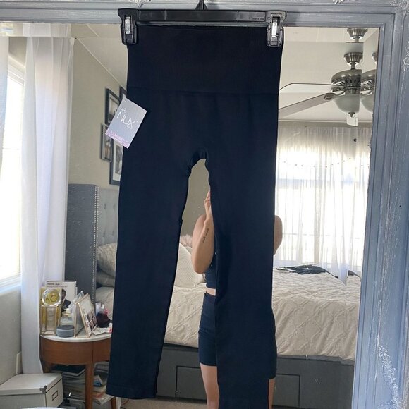 NWT NUX Activewear Thick Waistband Leggings Capri Pants High Waist‎ Black Small - Picture 4 of 5
